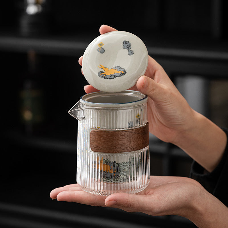 Ceramic Tea Cup with Animal Infuser and Travel Case