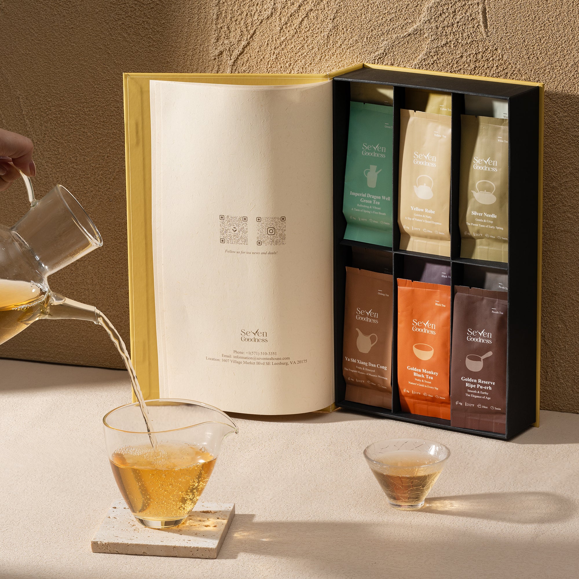 The Living History of Tea Gift Set | 6 Tea Types, 12 Packs