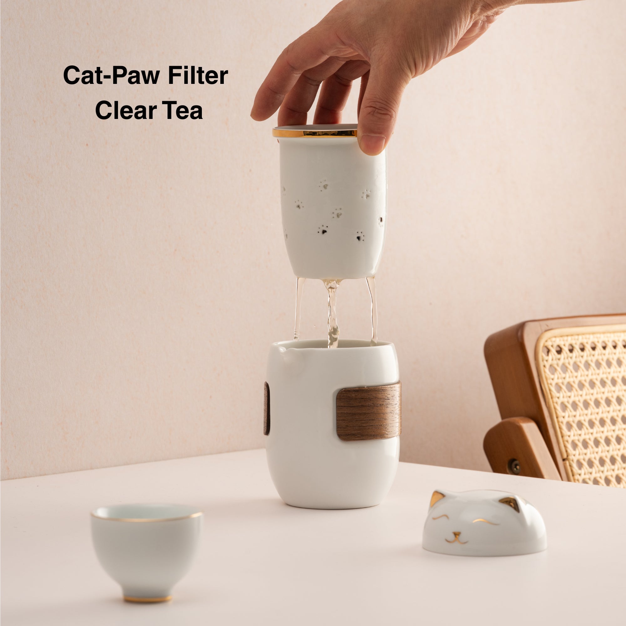 Lucky Cat Portable Travel Tea Set