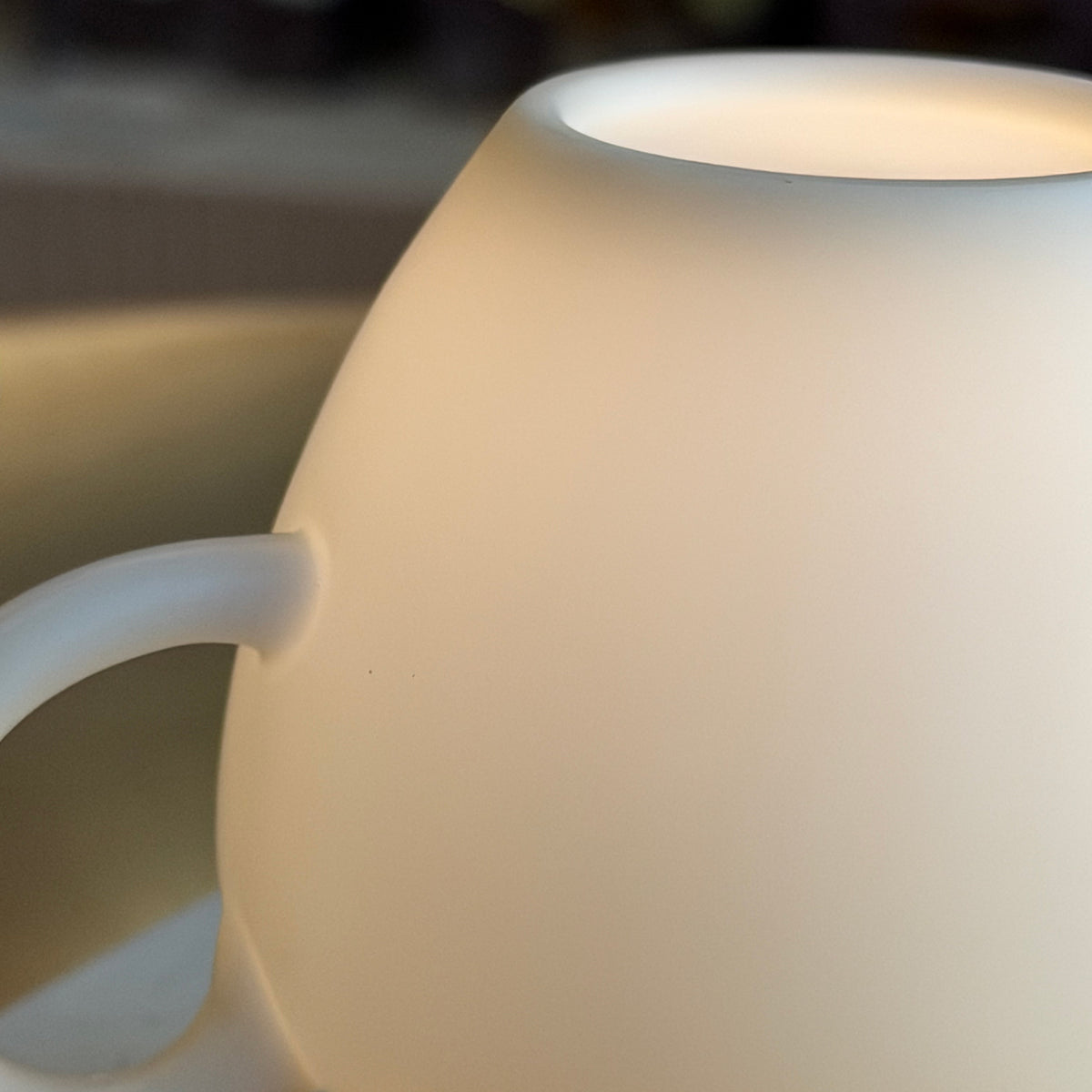 Thin-Walled White Porcelain Teapot