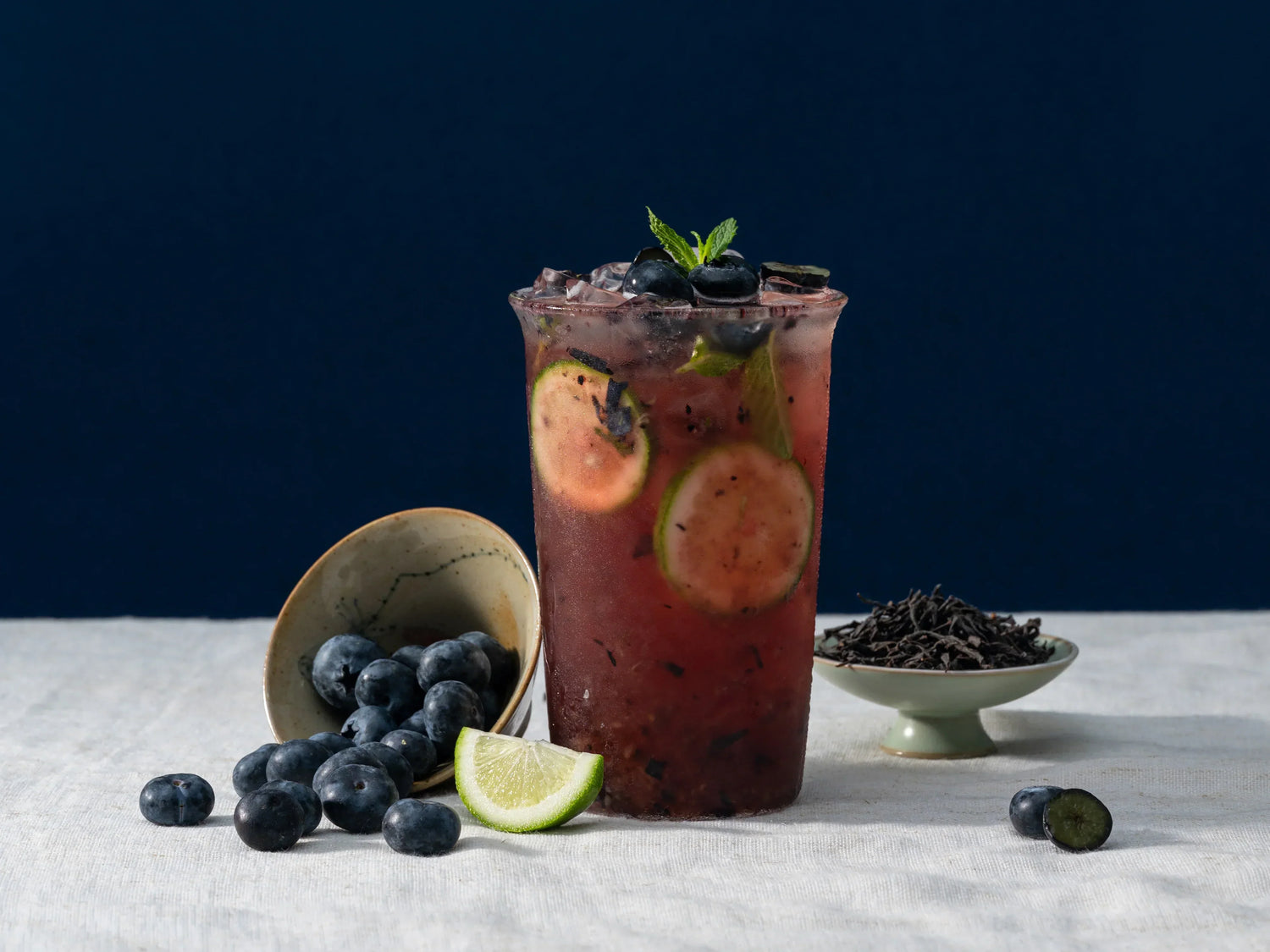 ICED TEA | Lime Mint Blueberry Golden Peony Tea