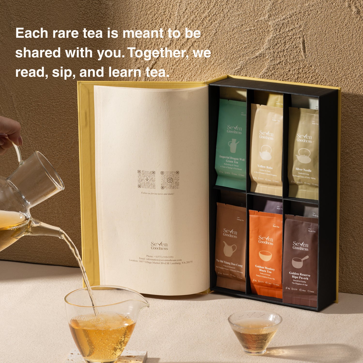 Living History Tea Gift Set | 6 Types, 12 Packs | 1.07 sqft. Tea Museum