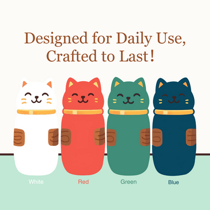 Tall Cat Tea Set with Travel Case