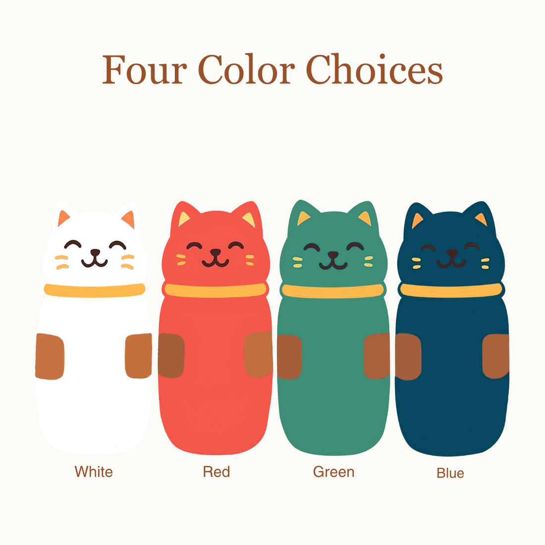 Tall Cat Tea Set with Travel Case