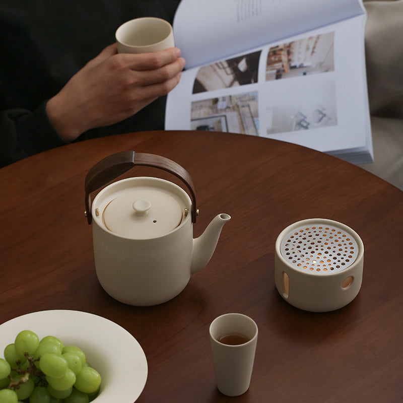Ceramic Teapot with Candle Warmer Base
