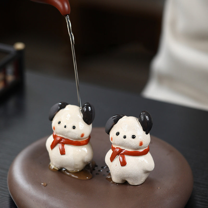 Dog Tea Pet | Handcrafted Purple Sand Tea Companion