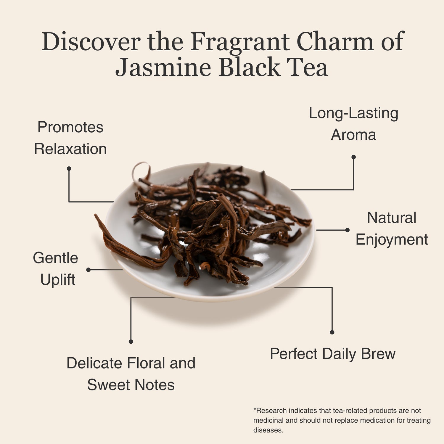 Jasmine Black Tea – 50g/1.8oz