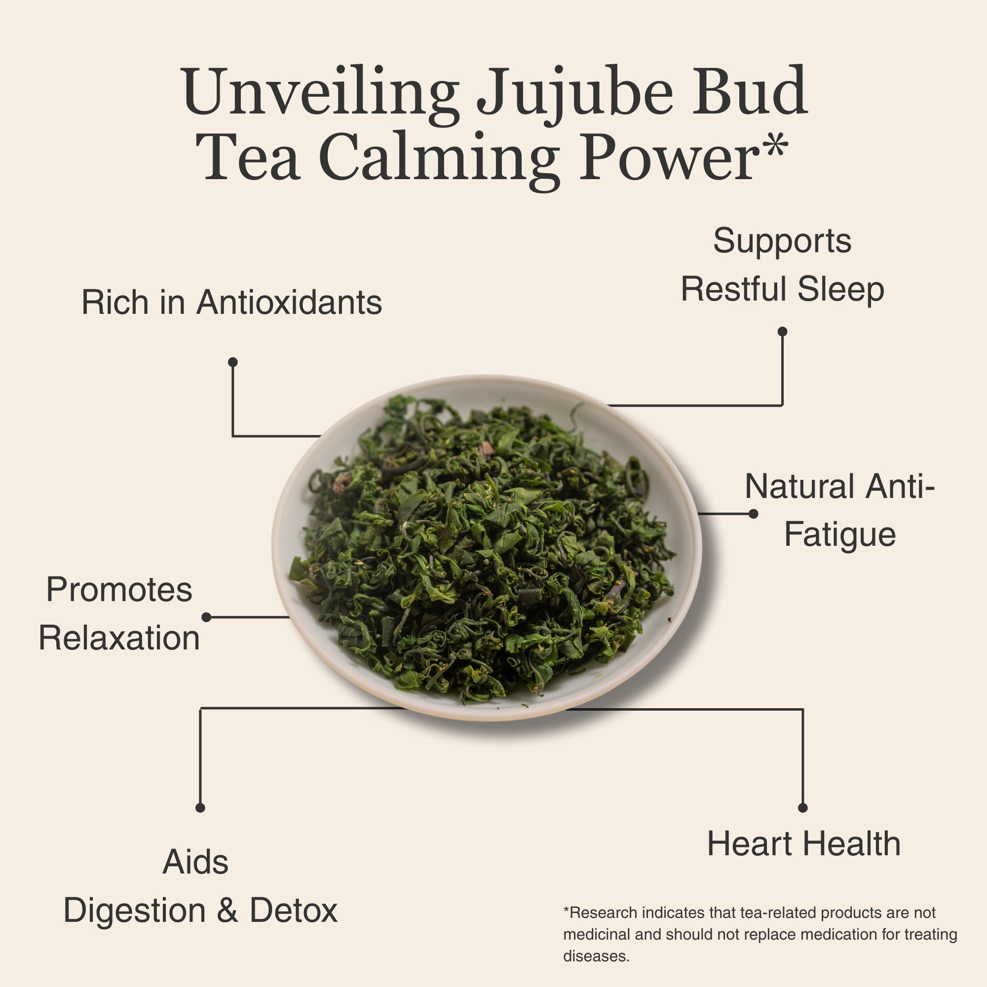 Millennia Wild Jujube Bud Herbal Tea – 50g/1.8oz