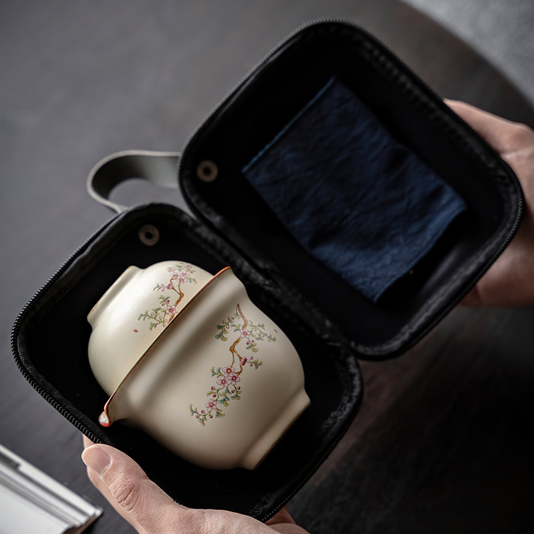 Gingko, Blossom, and Bodhi Tea Set with Travel Case