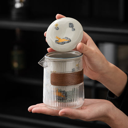 Ceramic Tea Cup with Animal Infuser and Travel Case