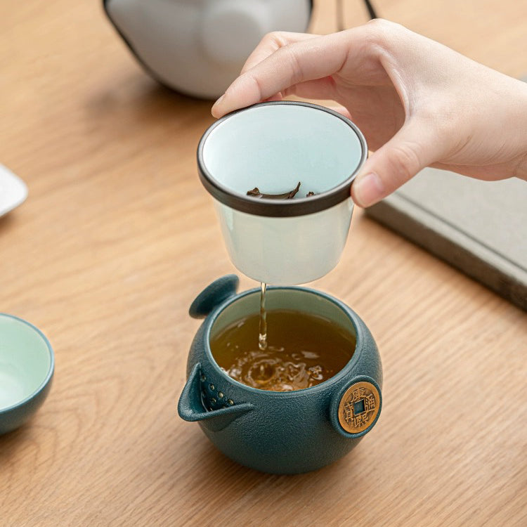 Coin Tea Set with Travel Case