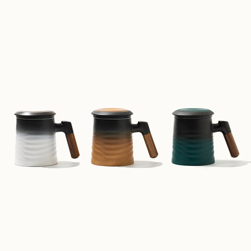 Ocean Wave Design Ceramic Cup