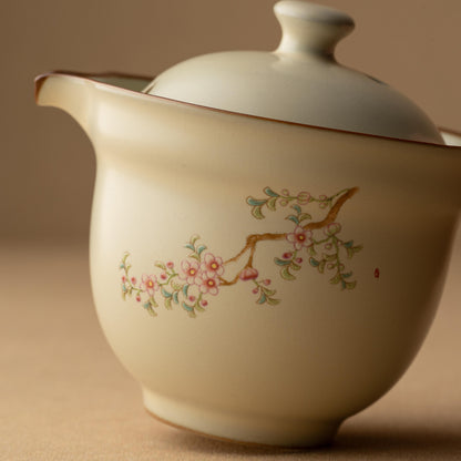 Portable Ceramic Gongfu Travel Tea Set | 1 Pot, 3 Cups &amp; Travel Case