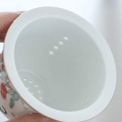 Glass Tea Mug with Cat Infuser